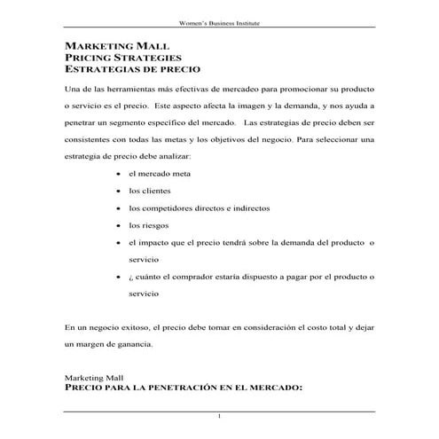 Estrategias De Precios