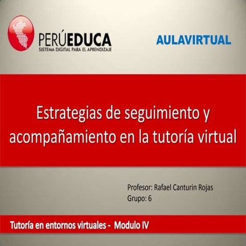 Estrategias de seguimiento y acompañamiento en la tutoría virtual