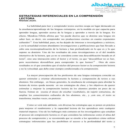 Estrategias inferenciales en la comprensión lectora