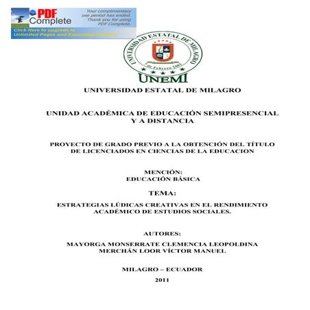 Estrategias  ludicas creativas