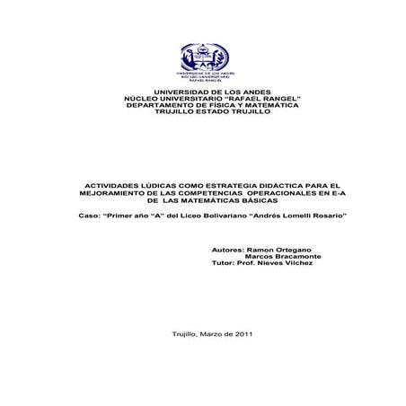 Estrategias para el fortalecimiento de la matematica