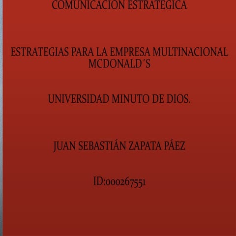 Estrategias para mejorar nuestro servicio en MCDONALD´S