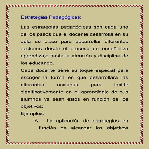 Estrategias pedagógicas