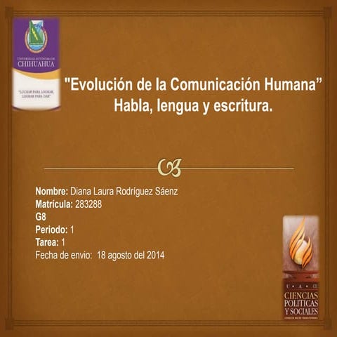 El habla, lenguaje y escritura