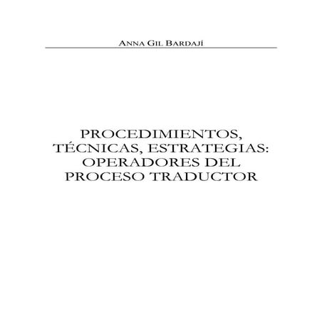 Estrategias y tecnicas de traducción
