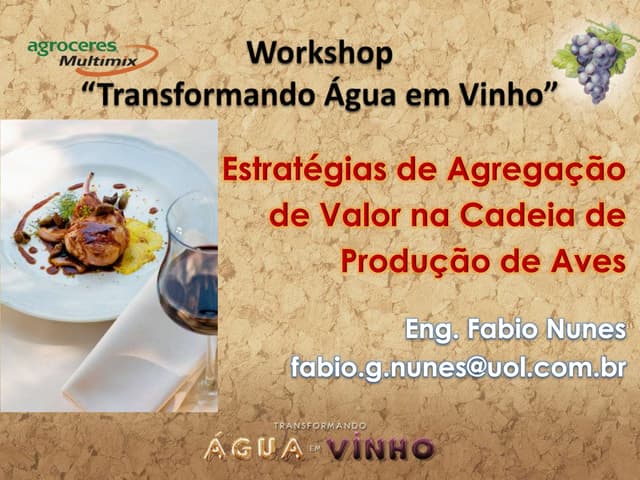 Estratégias de Agregação de Valor na Cadeia de Produção de Aves