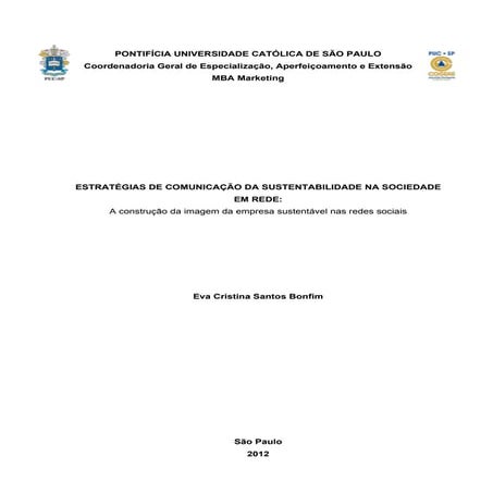 Estratégias de comunicação da sustentabilidade na sociedade em rede