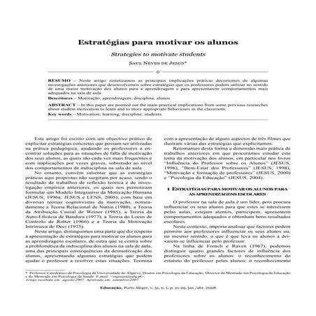 Estratégias para motivar os alunos