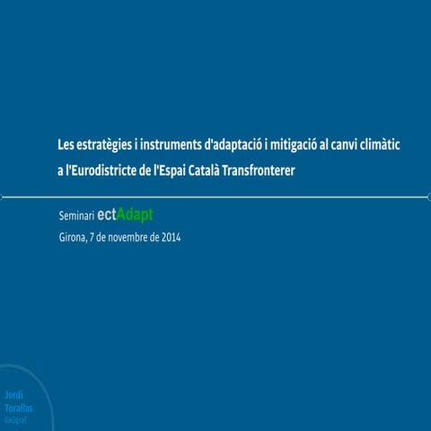 Estratègies i instruments de mitigació i adaptació al canvi climàtic a l'Euro...