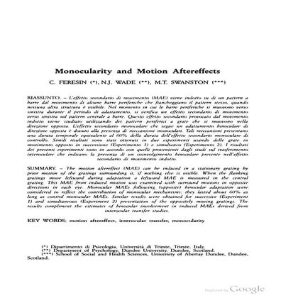 Feresin, C., Wade, N. J., Swanston, M. T.