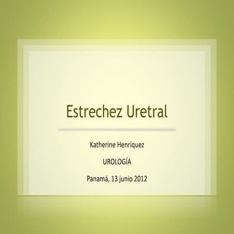 Estrechez Uretral
