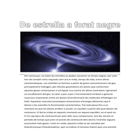 D'estrella a forat negre