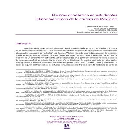 Estres Academico En Estudiantes De Medicina | PDF