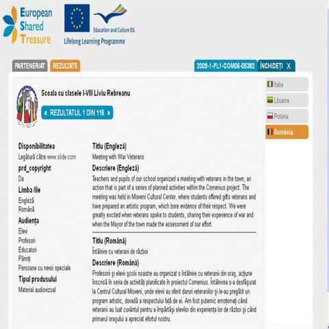 Est Results posted by Romania