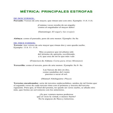 Estrofas ejemplos | PDF