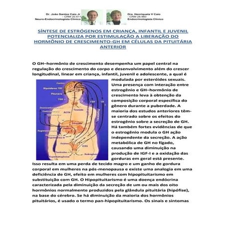 ESTROGÊNIO AUMENTA A SECREÇÃO DE GH EM RESPOSTA À ESTIMULAÇÃO.