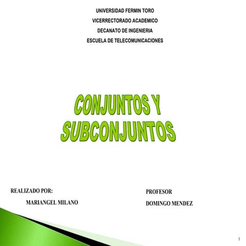 conjuntos y subconjuntos