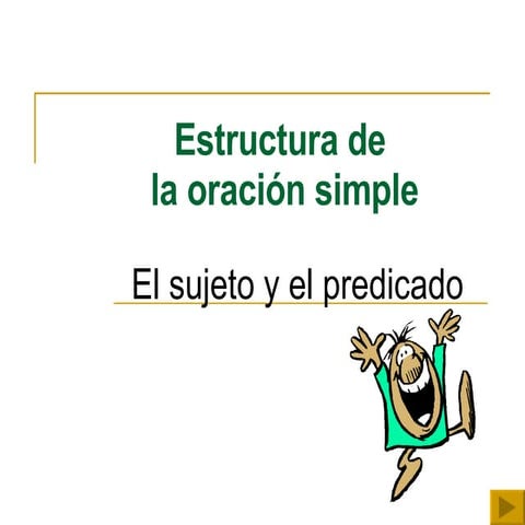 Estructura de la oración simple