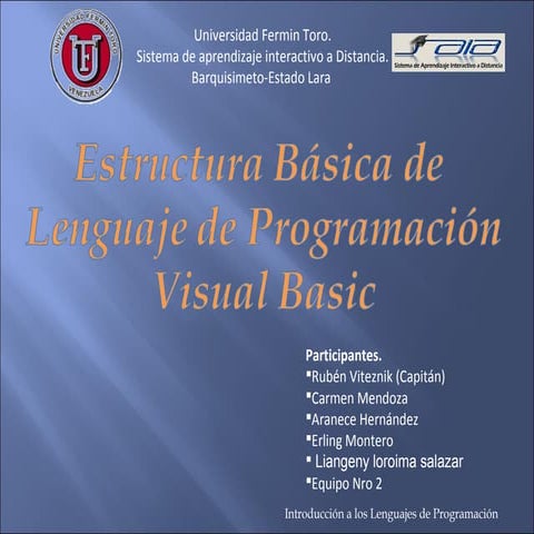 Estructura basica de visual basic