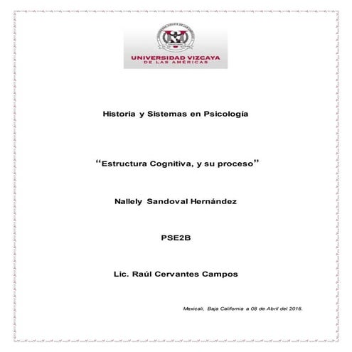 Estructura cognitiva y su proceso