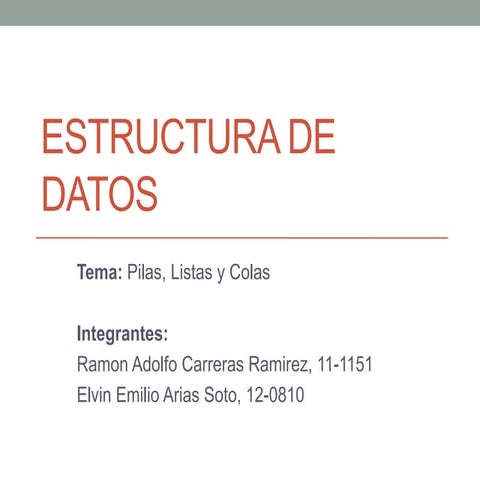 Estructura de datos