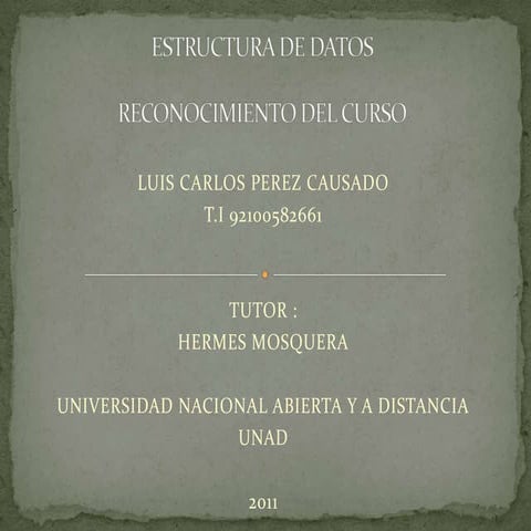 Estructura de datos foro dereconocimiento