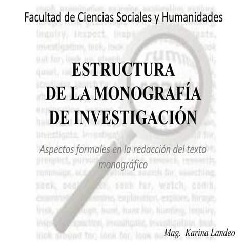 Estructura de la monografía de investigación