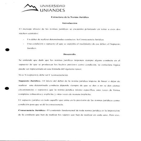 ESTRUCTURA DE LA NORMA JURIDICA