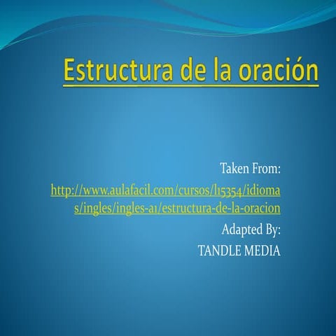 Estructura de la oración