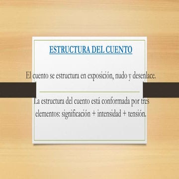 Estructura del cuento