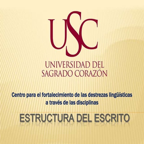 Estructura del escrito final