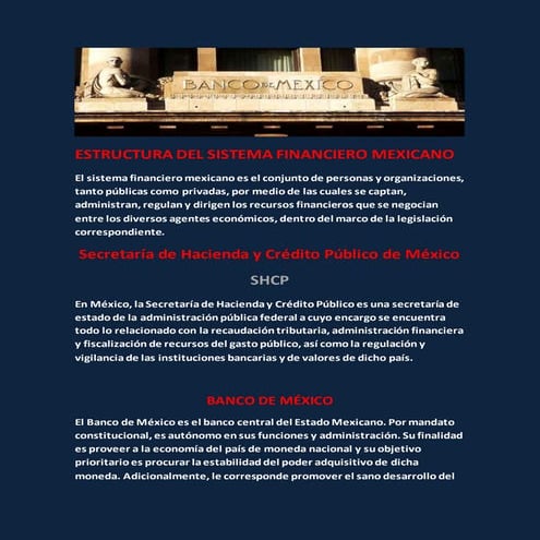 Estructura del sistema financiero mexicano