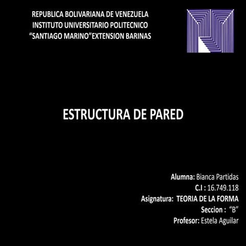 Estructura de pared   bianca partidas