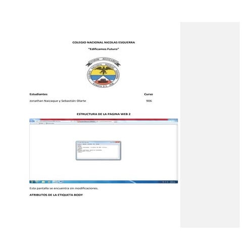 Estructura de una pagina web 2