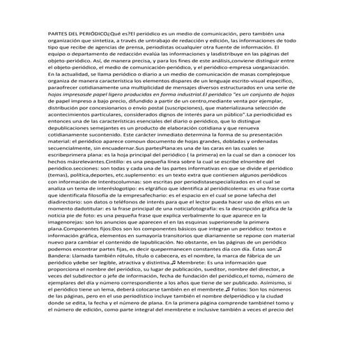 Estructura de un periodico