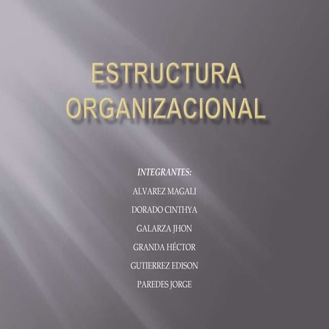 Estructura organizacional diapositivas 2016