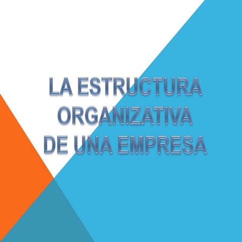La estructura organizativa de una empresa | PPTX