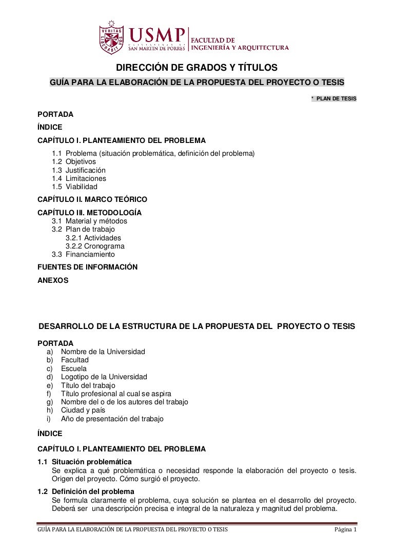Guia para la Elaboración del Plan de Tesis