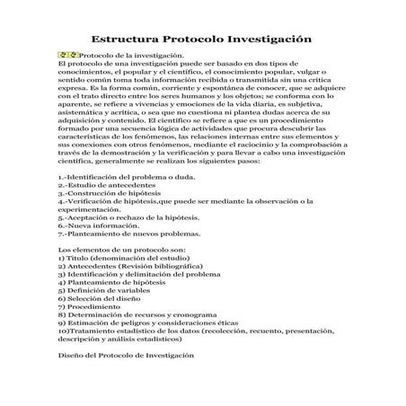 Estructura protocolo investigacion