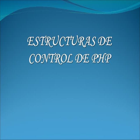 Estructuras De Control De Php | PPT