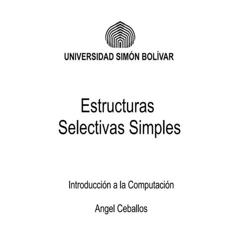 Estructuras Selectivas