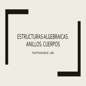 Estructuras algebraicas Matematica Discreta