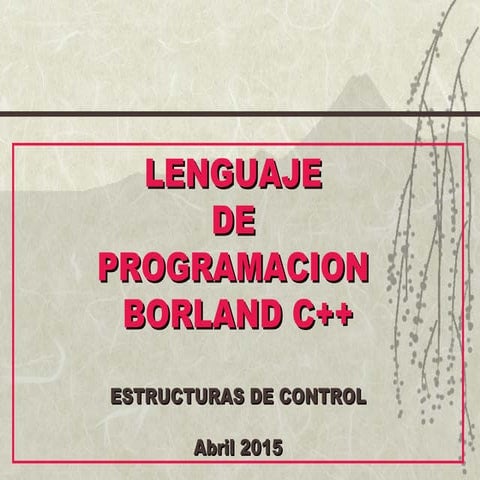 Estructuras de control