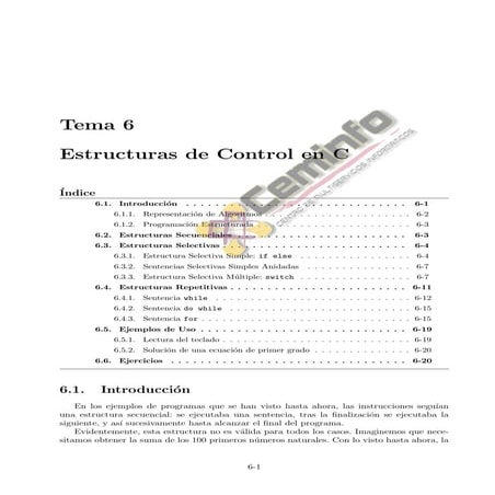 Estructuras de Control en Lenguaje C