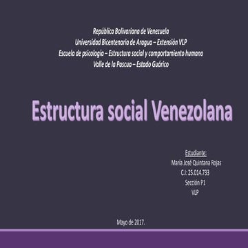 Estructura social Venezolana 