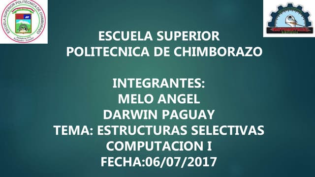 Estructuras Selectivas 