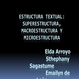 Estructura Textual, superestructura...
