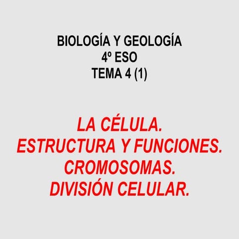 Estructura y division celular