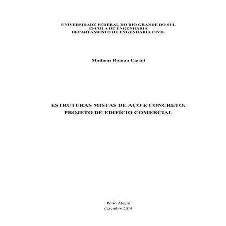 Estrutura mista - projeto de edifício comercial