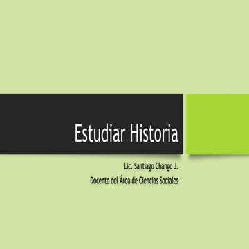 Estudiar historia